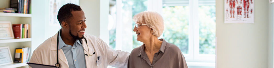 Close up of a senior woman having a doctors appointment