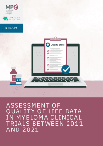 Cover report Assessment of quality of life data in myeloma clinical trials between 2011 and 2021