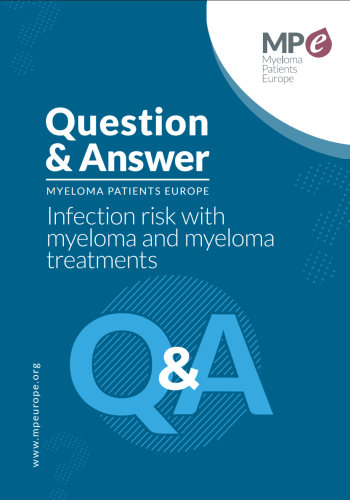 Cover Q&A infection risk with myeloma and myeloma treatments